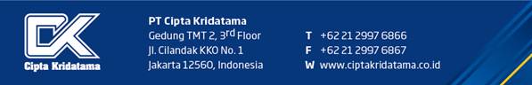 PT Cipta Kridatama; 10 posisi; 1 of 3 ads