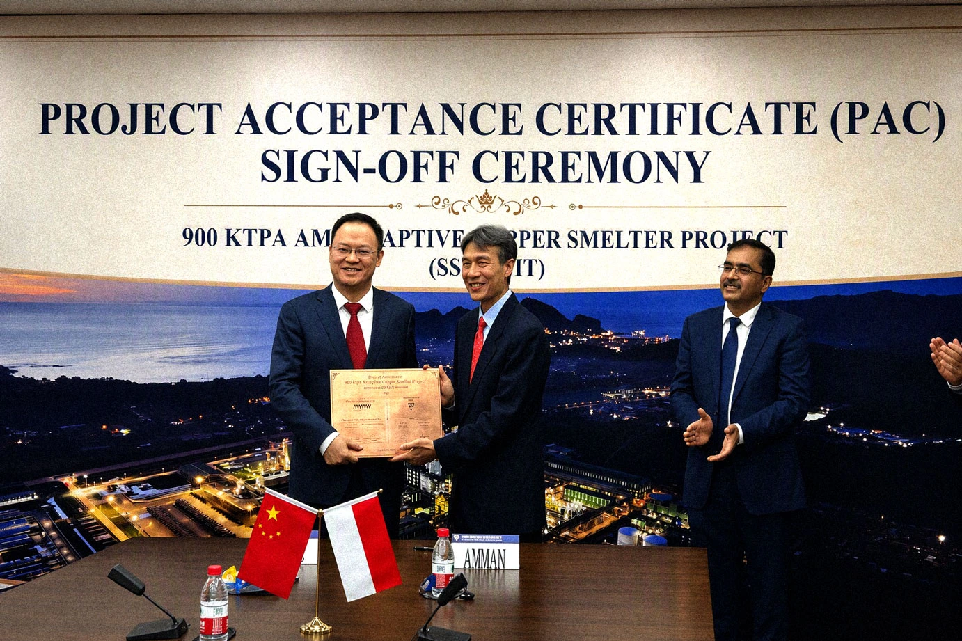 Amman says Indonesia copper smelter project officially completed
